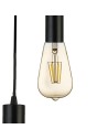 Searchlight® I Пендел Squiggle - черен метал и кабели I 5 x E27 - 9665-5BK - 3