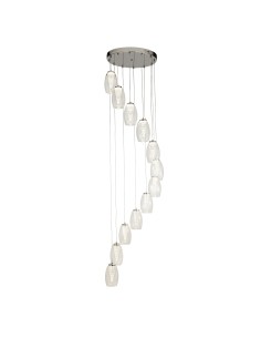 Searchlight® I Пендел Cyclone - хром и прозрачно стъкло I 12 x LED - 97291-12CL - Цена | LEDs4economy