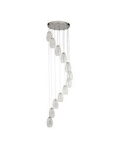 Searchlight® I Пендел Cyclone - хром и прозрачно стъкло I 12 x LED - 97291-12CL - Цена | LEDs4economy 2