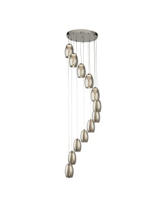 Searchlight® I Пендел Cyclone - хромиран метал и опушено стъкло I 12 x LED - 97291-12SM - Цена | LEDs4economy