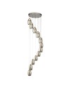 Searchlight® I Пендел Cyclone - хромиран метал и опушено стъкло I 12 x LED - 97291-12SM