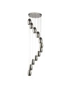 Searchlight® I Пендел Cyclone - хромиран метал и опушено стъкло I 12 x LED - 97291-12SM - 2
