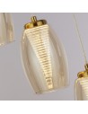 Searchlight® I Пендел Cyclone - бронзов метал и шампанско I 5 x LED - 97291-5CP - 3