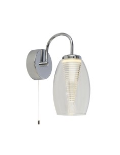 Searchlight® I Аплик Cyclone - хром, метал и стъкло I 1 x LED - 97292-1CL - Цена | LEDs4economy