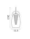 Searchlight® I Аплик Cyclone - бронзов метал и шампанско I 1 x LED - 97292-1CP - 4