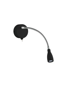 Searchlight® I Аплик Flexy - матово черно метално покритие I 1 x LED - 9917BK - Цена | LEDs4economy