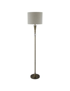 Searchlight® I Лампион Oscar - Античен месинг, метал и лен I 1 x E27 - EU1012AB - Цена | LEDs4economy 2