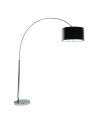 Searchlight® I Лампион Arc - хромиран метал и черен текстилен абажур I 1 x E27 - EU1013CC - 2