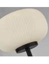 Searchlight® I Лампион Lumina - черен метал и опалово оребрено стъкло I 1 x E27 - EU10274-1BK - 3