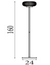 Searchlight® I Лампион Lumina - черен метал и опалово оребрено стъкло I 1 x E27 - EU10274-1BK - 4
