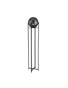 Searchlight® I Лампион Amsterdam - черен метал и опушено стъкло I 1 x E27 - EU1030-1SM - Цена | LEDs4economy