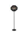 Searchlight® I Wicker Лампион - матово черен метал и черен въжен абажур I 1 x E27 - EU11202-1BK