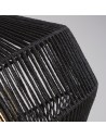 Searchlight® I Wicker Лампион - матово черен метал и черен въжен абажур I 1 x E27 - EU11202-1BK - 3