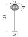 Searchlight® I Wicker Лампион - матово черен метал и черен въжен абажур I 1 x E27 - EU11202-1BK - 4