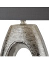Searchlight® I Настолна лампа Artisan - керамика, хром и сив абажур от изкуствена коприна I 1 x E27 - EU1213CC - 3