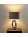Searchlight® I Настолна лампа Artisan - керамика, хром и сив абажур от изкуствена коприна I 1 x E27 - EU1213CC - 5