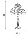 Searchlight® I Настолна лампа Dragonfly - античен месинг и витраж I 1 x E27 - EU1287 - 4