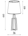 Searchlight® I Настолна лампа York - хромирана основа и черен коничен абажур I 1 x E27 - EU1533CC-1 - 4