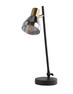 Searchlight® I Настолна лампа Westminster - черна, сатениран месинг и опушен цвят I 1 x E14 - EU23802-1SM - Цена | LEDs4economy 2