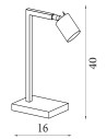 Searchlight® I Офис настолна лампа, метална лате I 1 x GU10 - EU24108LT - 4