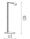 Searchlight® I Лампион Office, цвят лате метал I 1 x GU10 - EU24109LT - 3