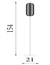 Searchlight® I LED Лампион Capsule, абажур от сатениран месинг, метал и акрил I x LED - EU28806SB - 4
