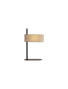 Searchlight® I Настолна лампа Hessian, черен метал с ленен абажур I 1 x E14 - EU30501BK - Цена | LEDs4economy