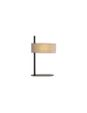 Searchlight® I Настолна лампа Hessian, черен метал с ленен абажур I 1 x E14 - EU30501BK