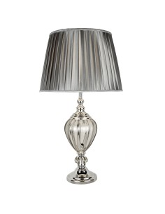 Searchlight® I Настолна лампа Greyson - хром, опушено стъкло и калаен абажур I 1 x E27 - EU3721CL - Цена | LEDs4economy