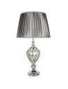 Searchlight® I Настолна лампа Greyson - хром, опушено стъкло и калаен абажур I 1 x E27 - EU3721CL