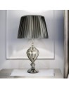 Searchlight® I Настолна лампа Greyson - хром, опушено стъкло и калаен абажур I 1 x E27 - EU3721CL - 4