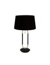 Searchlight® I Настолна лампа Jazz - черна, сатениран месинг и черно кадифе I 1 x E27 - EU41431SB - 2
