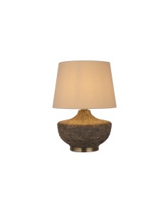 Searchlight® I Настолна лампа Avaya, керамична с ленен абажур I 1 x E27 - EU44210AB - Цена | LEDs4economy