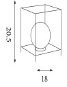 Searchlight® I Настолна лампа Block - злато и опалово стъкло I 1 x G9 - EU4452GO - 4