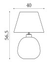 Searchlight® I Настолна лампа Zenith, зелено стъкло с абажур от естествен лен I 1 x E27 - EU44651GR - 4