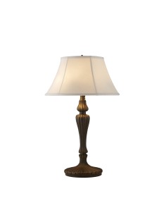 Searchlight® I Настолна лампа Amy с ленен абажур I 2 x E27 - EU46091WH - Цена | LEDs4economy