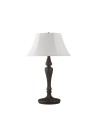 Searchlight® I Настолна лампа Amy с ленен абажур I 2 x E27 - EU46091WH - 2