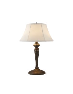 Searchlight® I Настолна лампа Amy с ленен абажур I 2 x E27 - EU46092WH - Цена | LEDs4economy