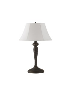 Searchlight® I Настолна лампа Amy с ленен абажур I 2 x E27 - EU46092WH - Цена | LEDs4economy 2