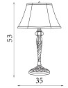 Searchlight® I Настолна лампа Amy с ленен абажур I 2 x E27 - EU46092WH - 4