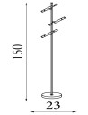 Searchlight® I LED лампион Wands - черен метал и акрил I 1 x LED - EU4869BK - 4