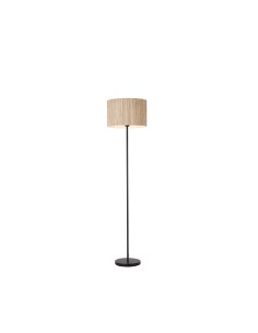 Searchlight® I Лампион Meadow, абажур от естествена трева и черен метал I 1 x E27 - EU49713BK - Цена | LEDs4economy