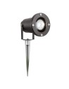 Searchlight® I Градински колче Spikey - черен метал и поликарбонат I 1 x GU10 - EU5001BK-LED