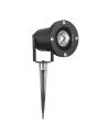 Searchlight® I Градински колче Spikey - черен метал и поликарбонат I 1 x GU10 - EU5001BK-LED - 2