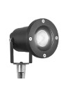 Searchlight® I Градински колче Spikey - черен метал и поликарбонат I 1 x GU10 - EU5001BK-LED - 3