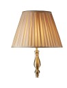 Searchlight® I Flemish Лампион - античен месинг и сив плисиран абажур I 1 x E27 - EU5029AB - 3