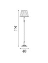 Searchlight® I Flemish Лампион - античен месинг и сив плисиран абажур I 1 x E27 - EU5029AB - 4