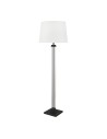 Searchlight® I Лампион Pedestal - черен метал, стъкло и бял текстилен абажур I 1 x E27 - EU5142BK