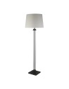 Searchlight® I Лампион Pedestal - черен метал, стъкло и бял текстилен абажур I 1 x E27 - EU5142BK - 2