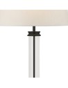 Searchlight® I Лампион Pedestal - черен метал, стъкло и бял текстилен абажур I 1 x E27 - EU5142BK - 3